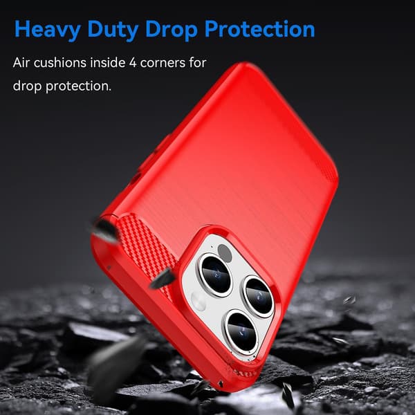 TPU phone case för iPhone 15 Pro Red