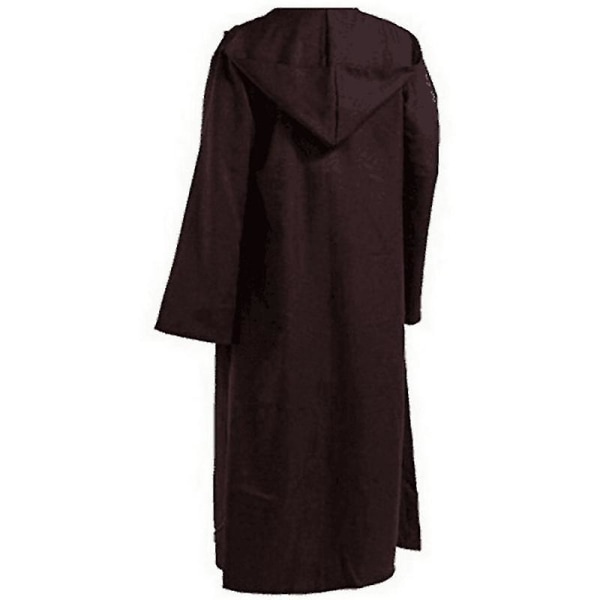 Jedi / Sith Robe för vuxna män Star Wars Cosplay Kostym Hooded Cloak Robe Tmall L Black