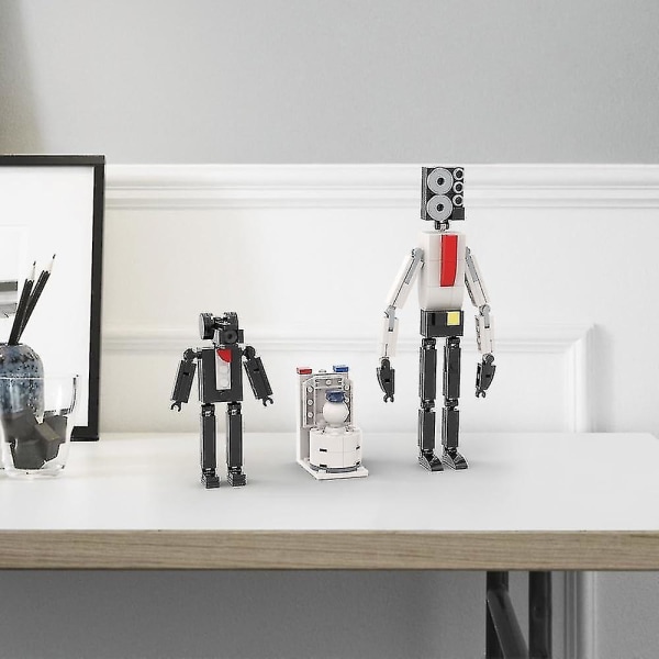 Set Skibidi toaletttema, heta videokaraktärer Skibidi toalettspel Samlarobjekt Mo A 3Pcs