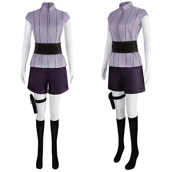 Anime Naruto Hinata cosplay rollspel scenföreställning kostym XL