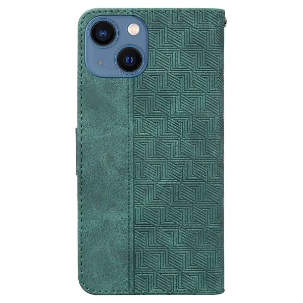 Geometriskt präglat case för iPhone 15 Plus Green