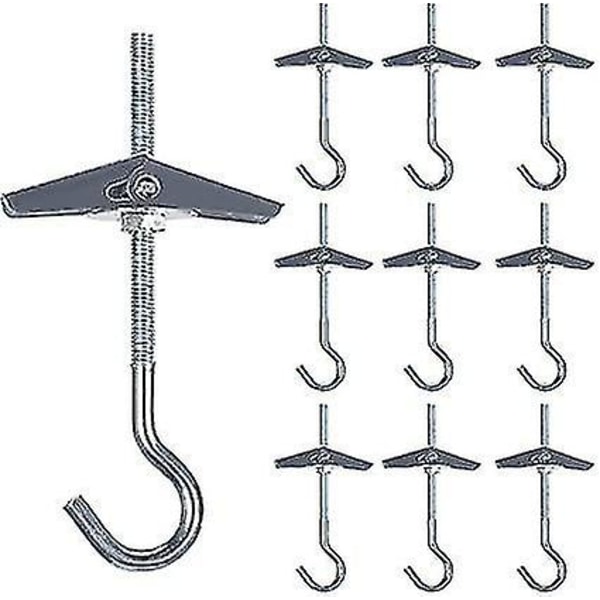 10 st gipsskiva takkrok M4*90mm ljuskrona krok kolstål takmontering krok växt vägg ankare krokar null none