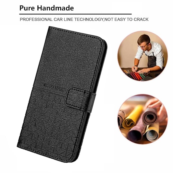 Rhombic Texture Case för iPhone 15 Plus Black