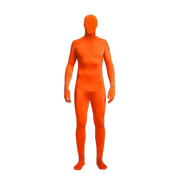 Helkroppsdräkt Unisex Spandex Stretch Vuxen Kostym Zentai Försvinnande Man Body Suit Hk Orange 170CM
