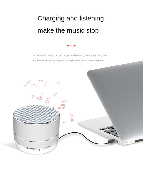 A10 Metal Bärbar Mini Bluetooth-högtalare - Svart