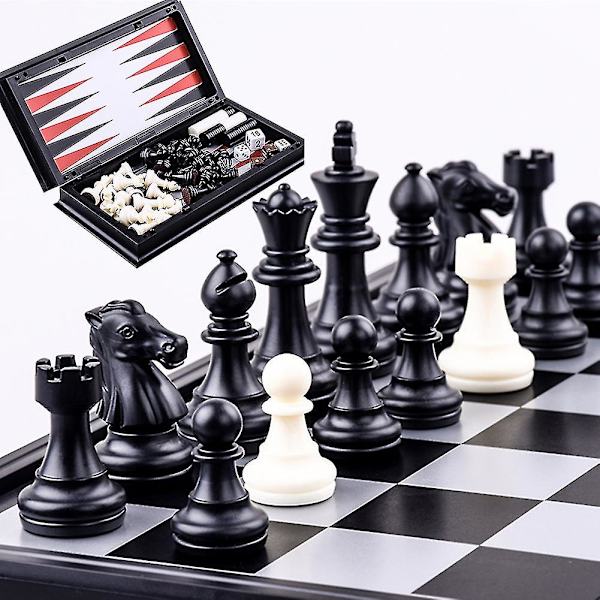 Blå 3 i 1 vikbar magnetiskt brädspel Intelligent leksak null none