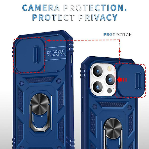 Sliding Camshield phone case för iPhone 15 Pro Blue