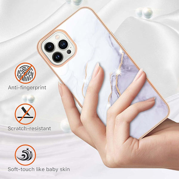 Marble TPU- case för iPhone 15 Pro White