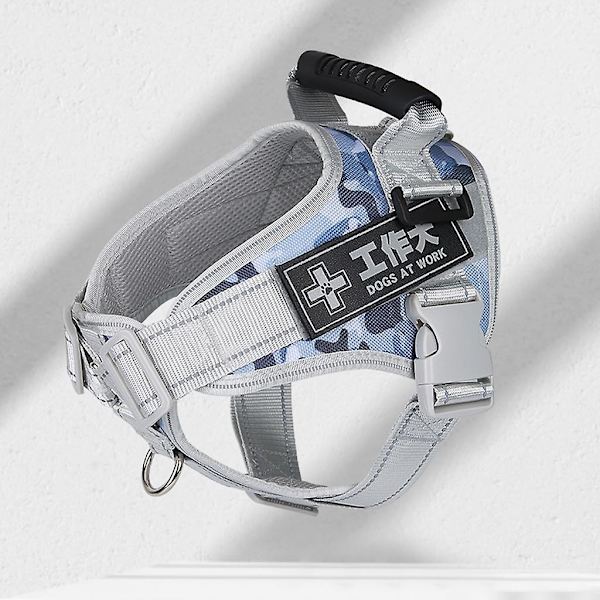 Reflekterande flyktsäker hundväst Justerbar mesh som andas Blue M