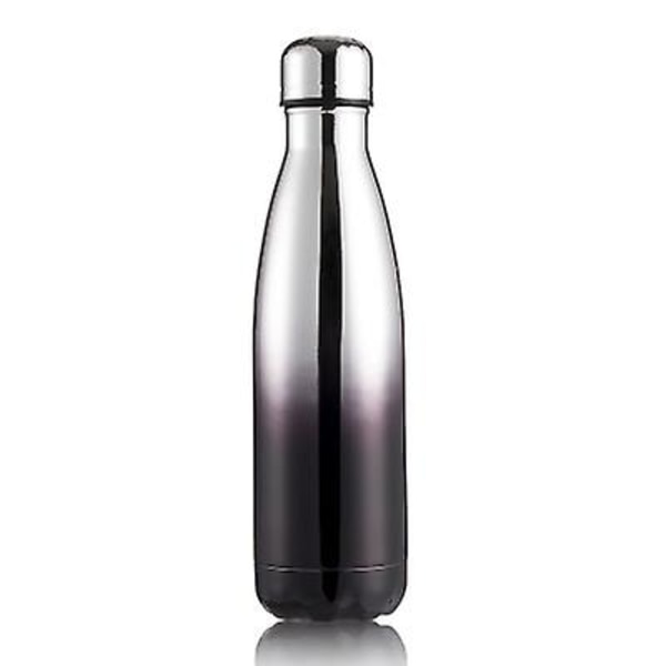 Thermal kopp vakuumflaska Värmevattenflaska Bärbar sportvattenkokare i rostfritt stål, kapacitet 500 ml White Gold Black none