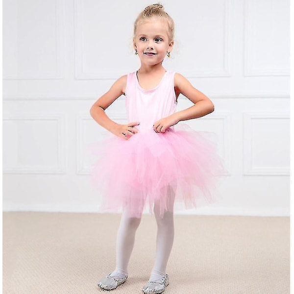 Mode Tjej Balett Tutu Klänning Professionell Barn Dans Festklänning Prestanda Kostym Prinsessan Bröllopstjej Klänning 2-8-r Pink Sleeveless 12M-18M