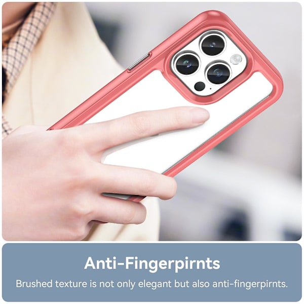 Akryl + TPU phone case för iPhone 15 Pro Red