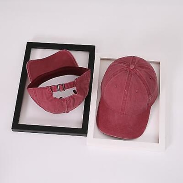 Kvalitetstvättad bomull Justerbar enfärgad cap Unisex cap för par Mode Fritid Casual Hat Snapback- cap 10 55-60cm