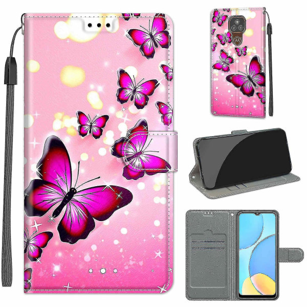Motorola Moto E7 Pink Butterfly Magnetic Case null none