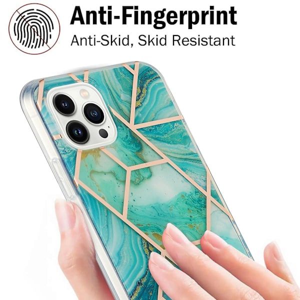 Marble TPU- case för iPhone 15 Pro Blue