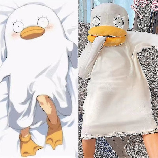 Djurpyjamas Flanell Cosplay kostym Halloween Carnival-anime Rolig Gintama Elizabeth Duck med plyschsko - unisex vuxen Adult 165 to 175cm