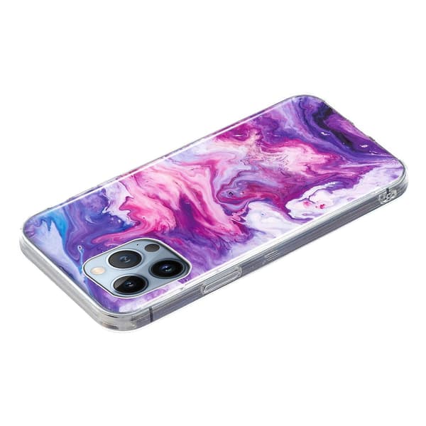 Marble TPU phone case för iPhone 15 Pro Red