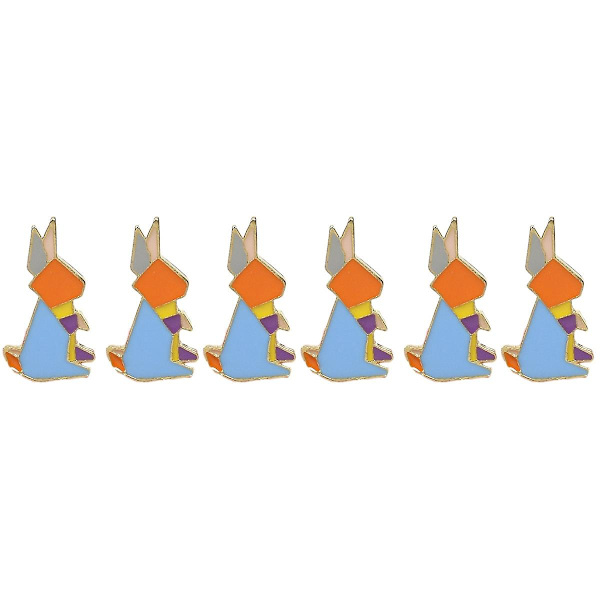 6 st Emaljnål Gör-det-själv Tecknad Djur Kanin Broscher Pin Märken För Kläder Väskor Ryggsäckar Jackor Hatt(xz014) As Shown 3pcs