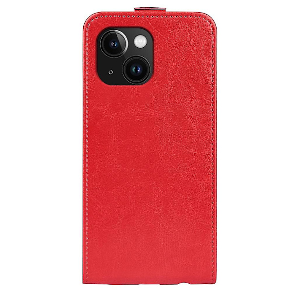 R64 Vertical Flip Case för iPhone 15 Red