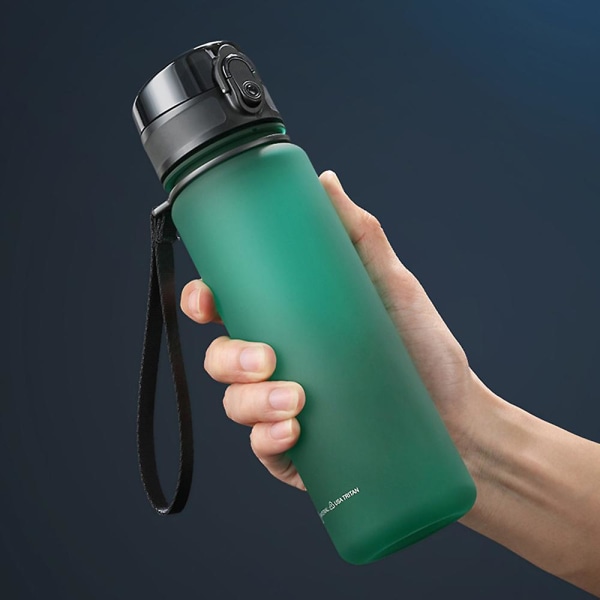 Utomhus Sport Vattenkopp Resor Bil Fitness Plast Vattenflaska Skrubbkopp - För sport, gym och vandring Ice Green 1000ml