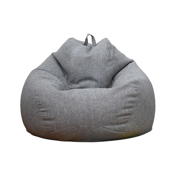 Extra stor Bean Bag Stolar Soffa Cover inomhus Lazy Lounger För Vuxna Barn Sellwell Gray 80 * 90cm