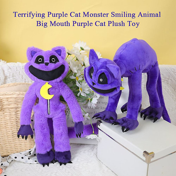 Smilings Critters Lila Katt Plyschdjur Bekväma Stoppade Krama Dockor för Barn Pojkar Flickor Vuxna Stand