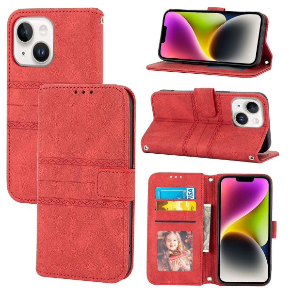 Präglat case för iPhone 15 Plus Red