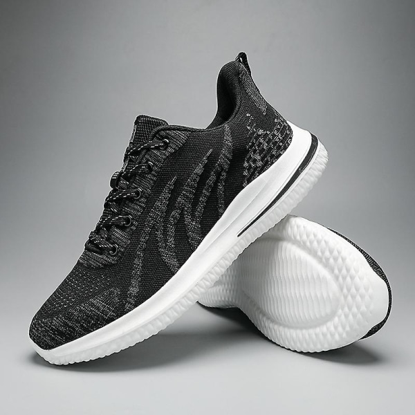 Herr Fly Weaving Sneakers Andas löparskor Mode Sportskor 3A706 BlackWhite 39