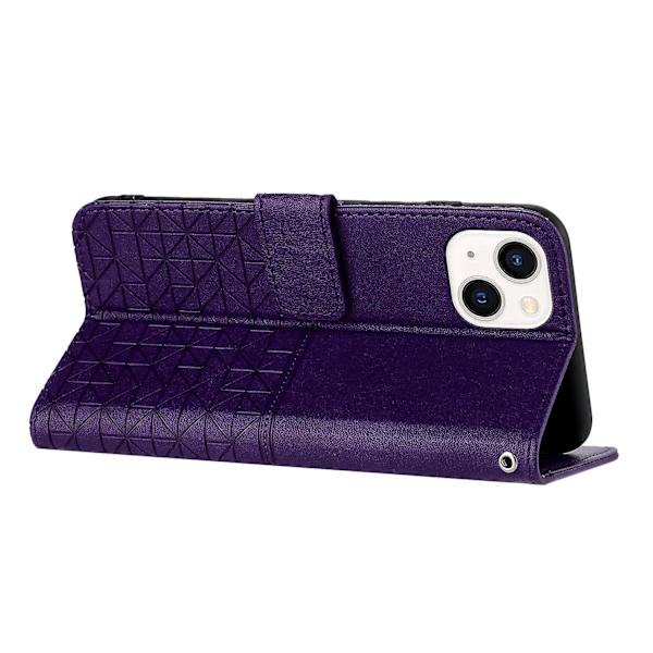 Rhombic Texture Case för iPhone 15 Plus Purple