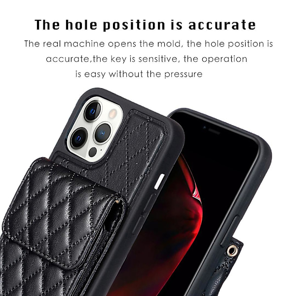 Bf22-stil case för Iphone 12 Pro Max Pu Läderbelagd Tpu Kickstand Cover Black