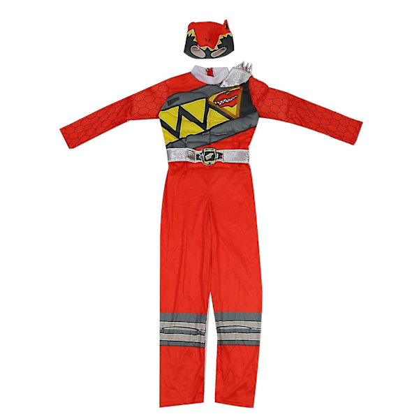 Röd Power Dino Charge Boys Muscle Costume M