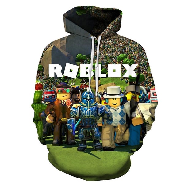 Roblox Barn Pojkar Flickor Luvtröja Sweatshirts Långärmad Printed Jacka Toppar Kappa B 5-6 Years