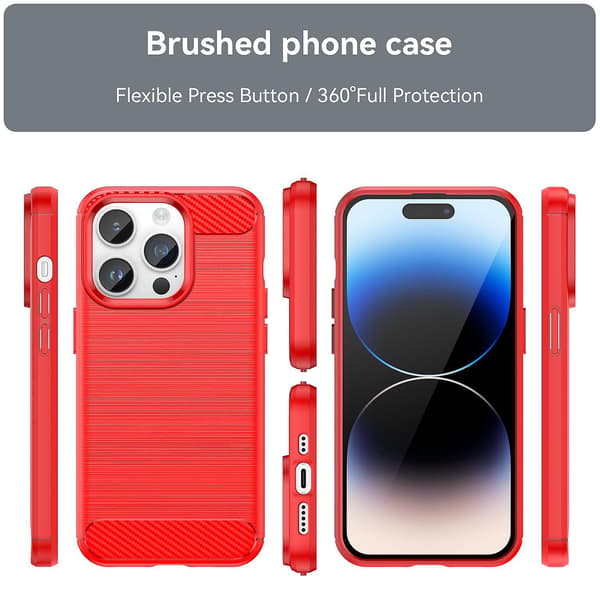TPU phone case för iPhone 15 Pro Max Red