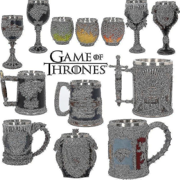 Game Of Thrones Creative Goblet Cup Möbler Tillbehör Vin Glashus Stark Of Winterfell-a null none