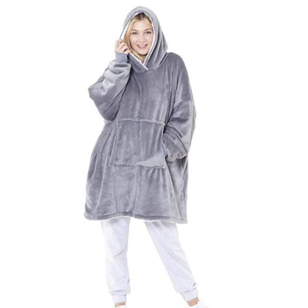 Sofirn Foder Filt Par Söt Pyjamas Grå Hoodie