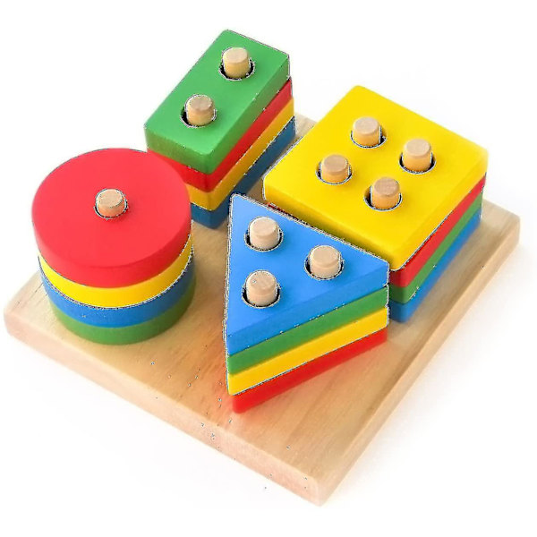 Brädsorteringsspel Trä Pegging Game Träpussel null none