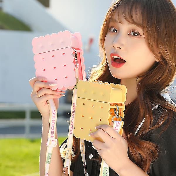 Cookie Shape vattenflaska flicka Söt kreativa halmkopp pink