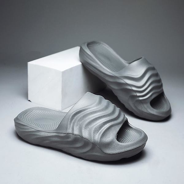 Strandtofflor för män Modesandaler Utomhus Halkfria inomhusskor 3B3069 Gray 41-42