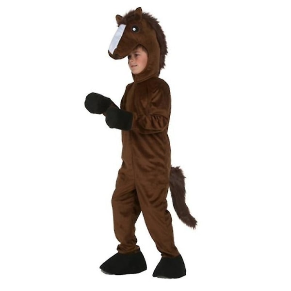 Barn Cosplay Set Animal Brown Horse kostym M