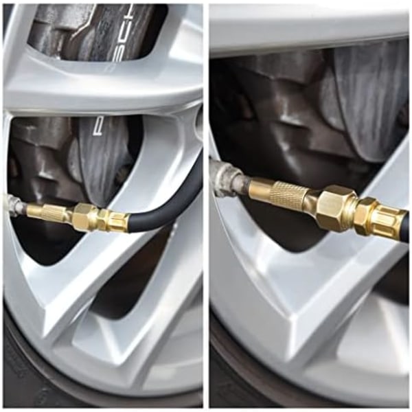 SAFELIFE Air Chuck, Skruva på Air Chuck Däckpumpmunstycke för däckinflatormätare kompressortillbehör, vridchuckar 1/4&#34; FNPT Op screw on air chuck none