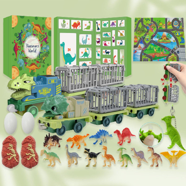 Julkalender med 24 Dagar Nedräkning Dinosaurie Leksak Presentask För Barn Spädbarn Småbarn Flickor Pojkar Present 602
