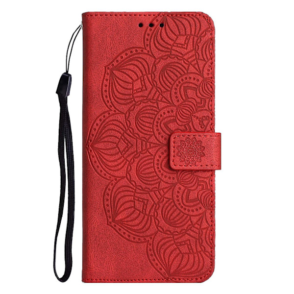Mandala-präglat case till iPhone 15 Plus Red