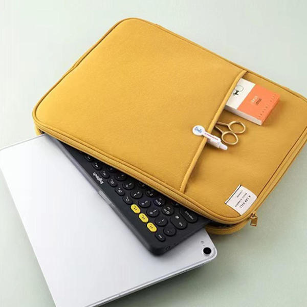 Tablettväska Bärväska Case ärm Skyddande foderväska Fodral för Macbook Ipad Notebook Yellow 13.3-14 Inches