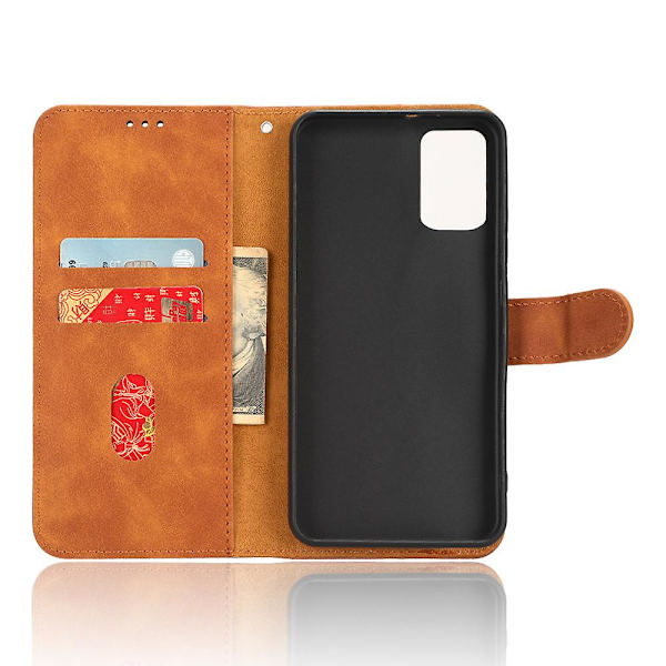 För Tcl 403 Phone case Stativ Plånbok Stötsäker Tpu+pu Cover Brown