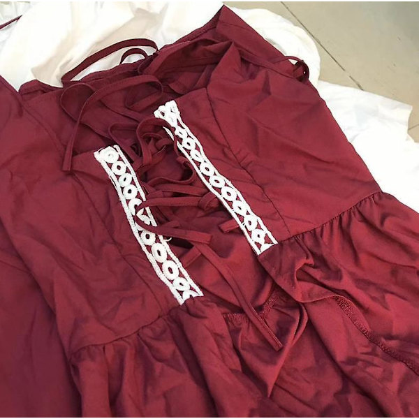 Kvinnors medeltida renässansdräkt Cosplay med överklänning Black M