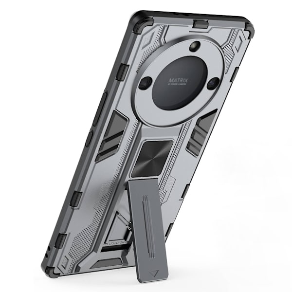 For Honor Magic 5 Lite 5g /x40 5g / X9a 5g Kickstand Phone case Dropsäkert hård PC Mjuk Tpu Hybrid Cover Grey