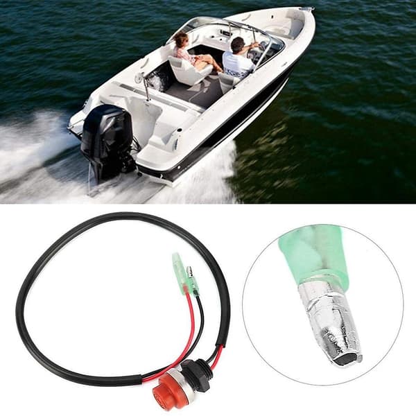Universal båt utombordsmotor Motor Start Kill Switch Nyckelfri tryckknapp, Gäller Alla För BlackRed none