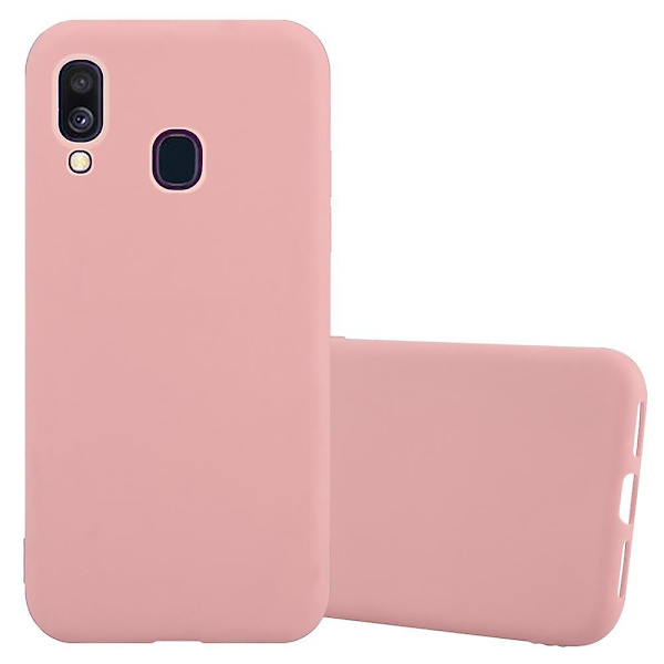 Samsung Galaxy A40 Hülle Handy Cover TPU- case - matta färger CANDY PINK Galaxy A40