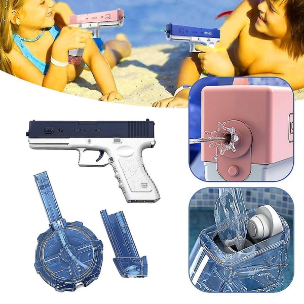 Elektrisk vattenleksak Automatisk Water Blater-leksaker för barn Sommarpojke Flickor Vattenkampleksaker blue B