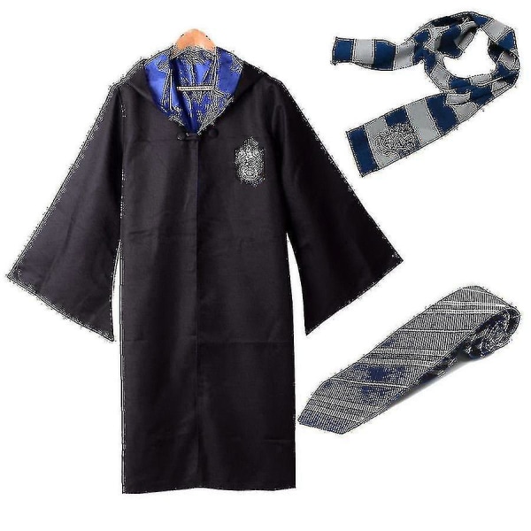 Harry Potter Gryffindor Ravenclaw Slytherin Robe Kappa Slips Kostym Scarf Ravenclaw Child 115